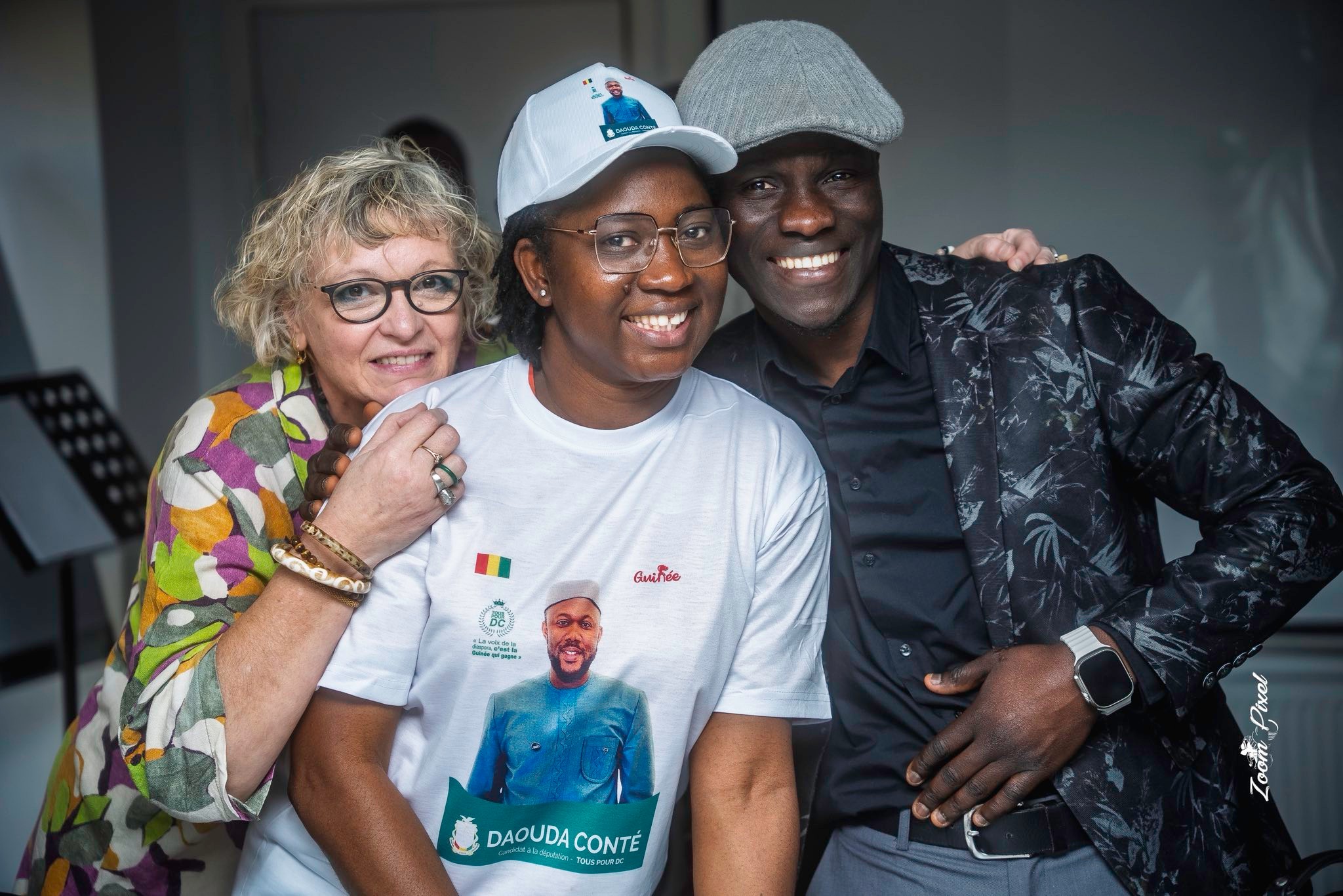 Daouda Conté avec Noba et Catherine